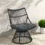 Chaises longues confortables pour patio en fer et rotin de style bohème