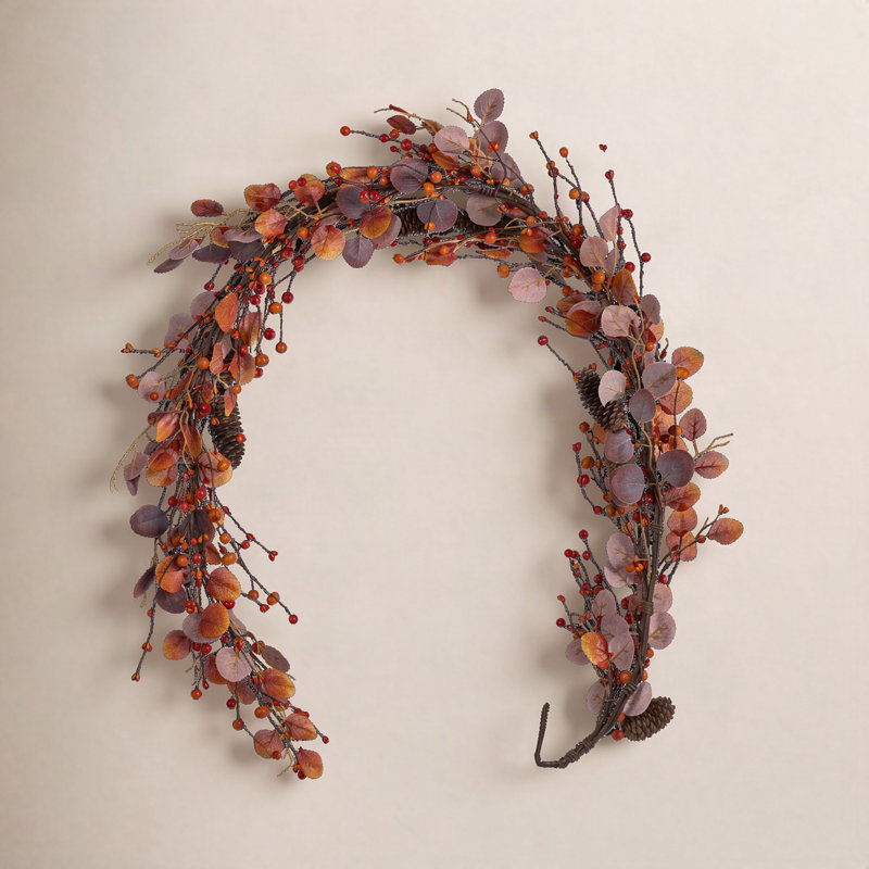 72"L Fall Eucalyptus Berry Garland