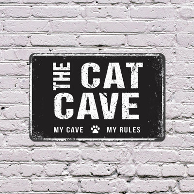 Panneau en plastique The Cat Cave 10 po x 14 po