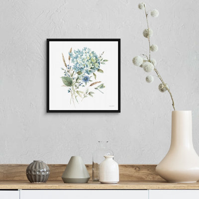 " Bohemian Blue 03 on White " Watercolor Painting