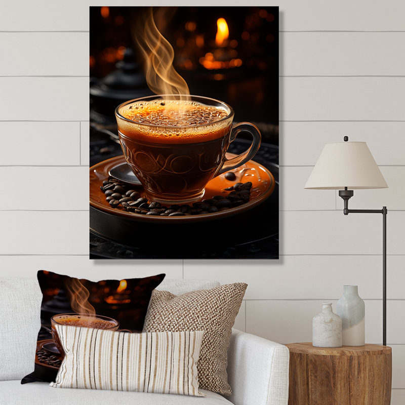 «Cuba Aroma Coffee Harmony II», reproduction d'art sur toile encadrée, Toile tendue, 32" H x 16" W