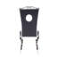 Chaise d'appoint en cuir synthétique et acier inoxydable (ensemble de 2)