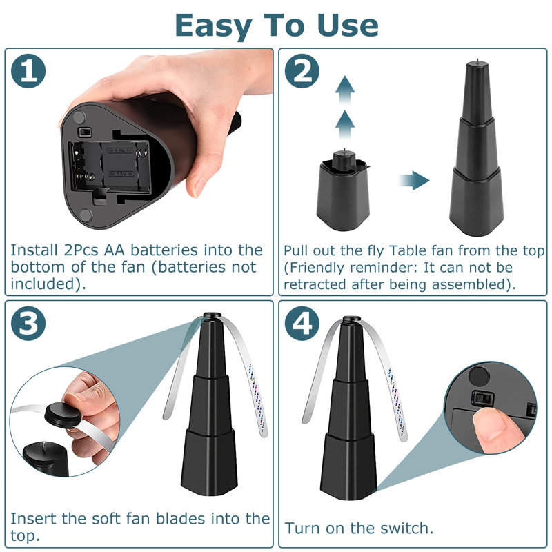 Portable Reflective Fly Repellent Fan