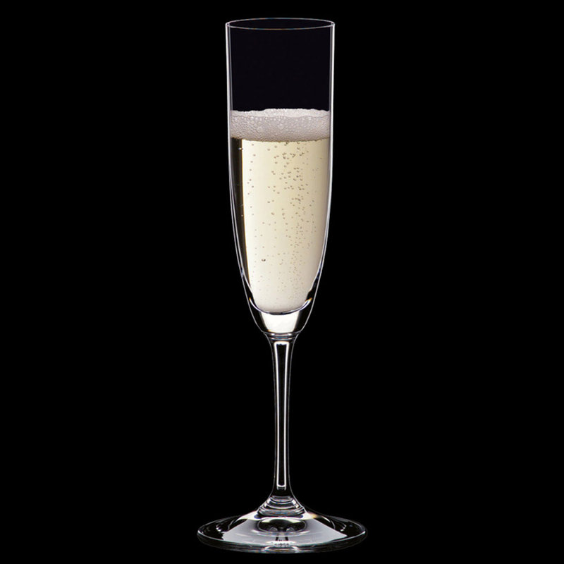 Riedel Vinum Dishwasher Safe Crystal Champagne Wine Glasses W/ Cloth