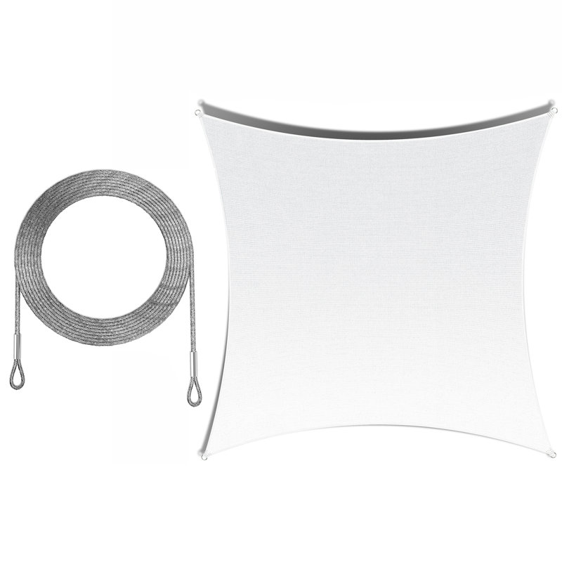 Toile d'ombrage carrée, 10 pi x 10 pi, Blanc