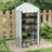 Outsunny 5 Tier Mini Greenhouse with Reinforced PE Cover, Small Portable Greenhouse with Roll-Up Zippered Door, White-121357413