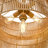 5-light Hand-Woven Rattan Drum Chandelier