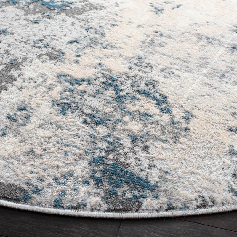 Tapis abstrait Lagoon Performance, Rectangle 8 pi x 10 pi