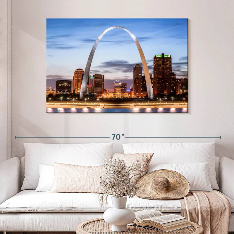 Iconic Gateway Arch, 32" H x 48" W