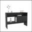 Console H 31,8 po avec 2 portes et 3 tablettes, noir-118037658