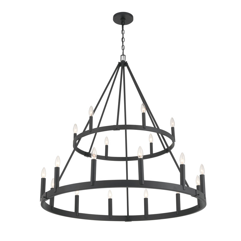18 LIGHT CHANDELIER, Coal