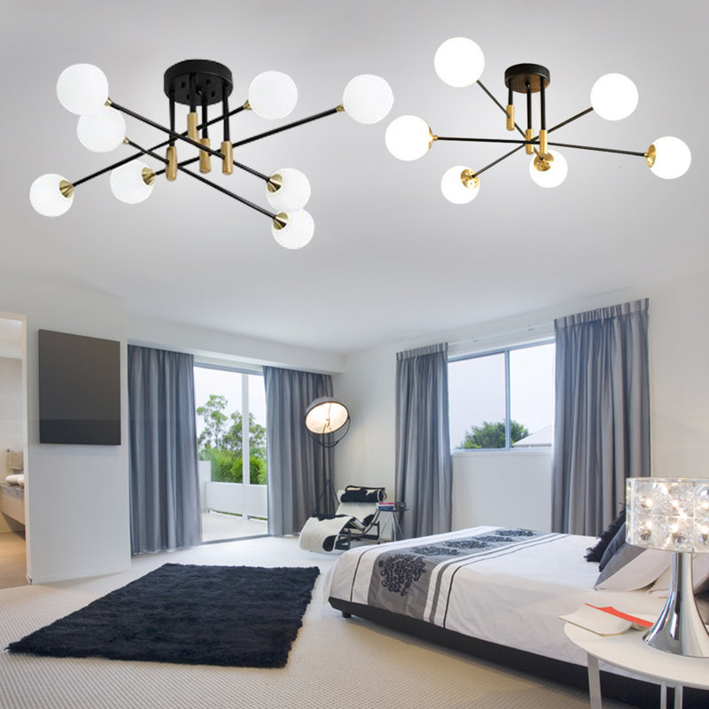 Lustre sphérique spoutnik à 6 lumières Briasia