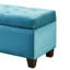 Banc de rangement / repose-pieds bleu Silas