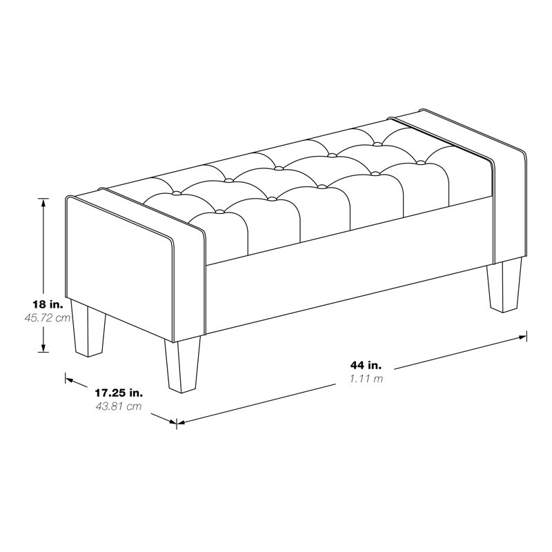 Banc de rangement Covarrubias, Lin