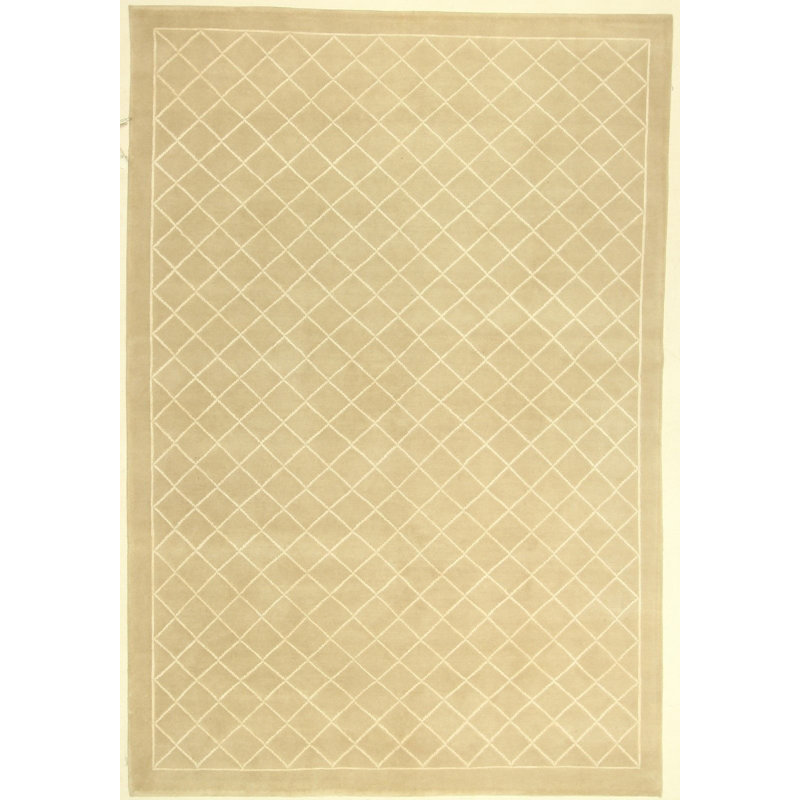 Hand Knotted Geometric Rug