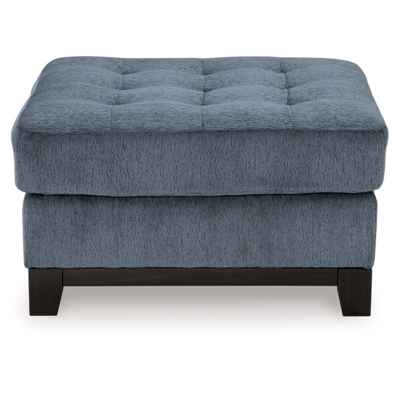 Esher Upholstered Ottoman, Dark Gray 100% Polyester