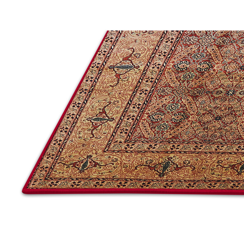 Tapis oriental rouge / jaune, Rectangle 6 pi x 9 pi