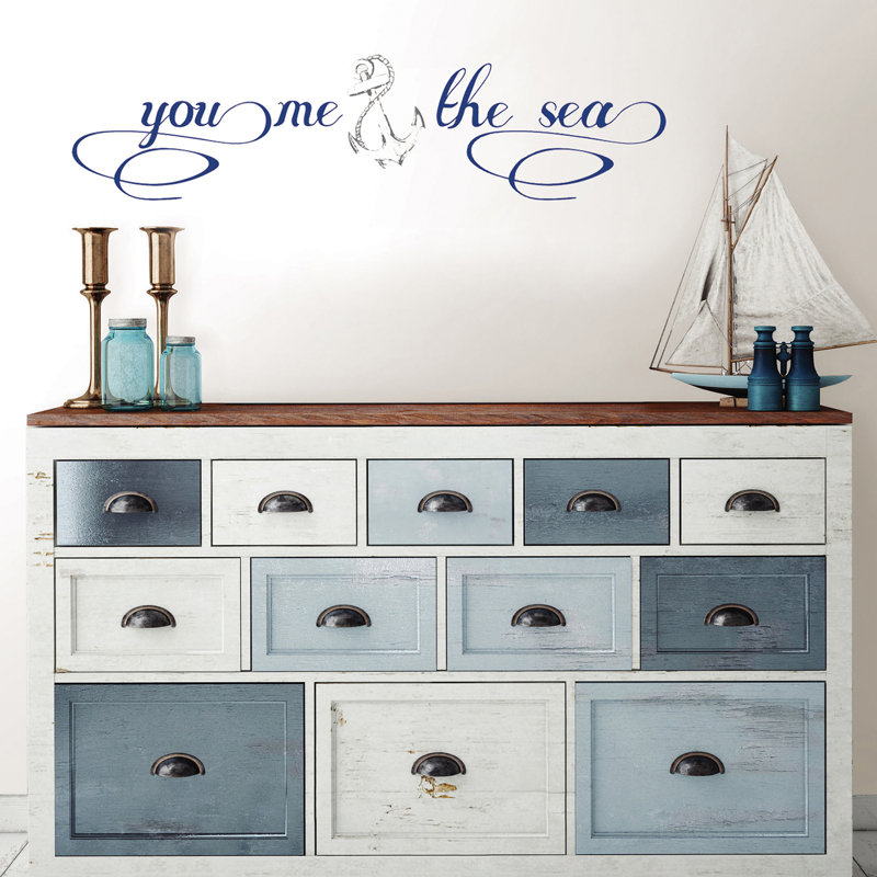 You, Me and the Sea Blue Coastal Wall Decal