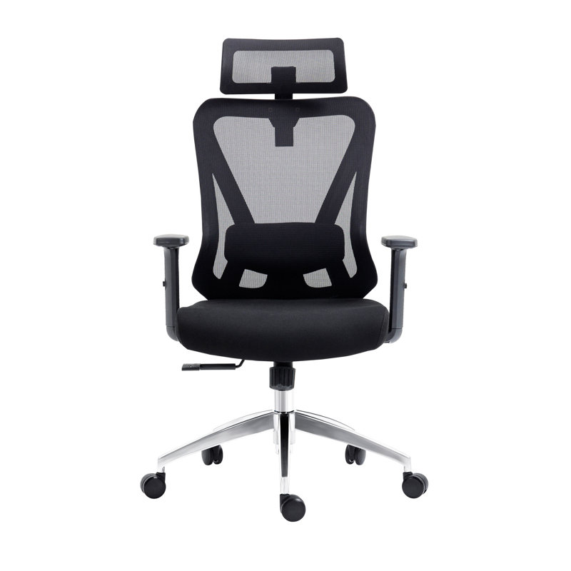 Chaise de bureau en maille vraiment ergonomique avec appui-tête et soutien lombaire