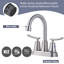 4 po Robinet pour salle de bain à deux poignées Centreset avec lignes d'alimentation certifiées Cupc et ensemble de bonde inclus-104157209