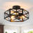 3 Light Hexagon Cage Flush Mount Ceiling Light Fixture-106900701