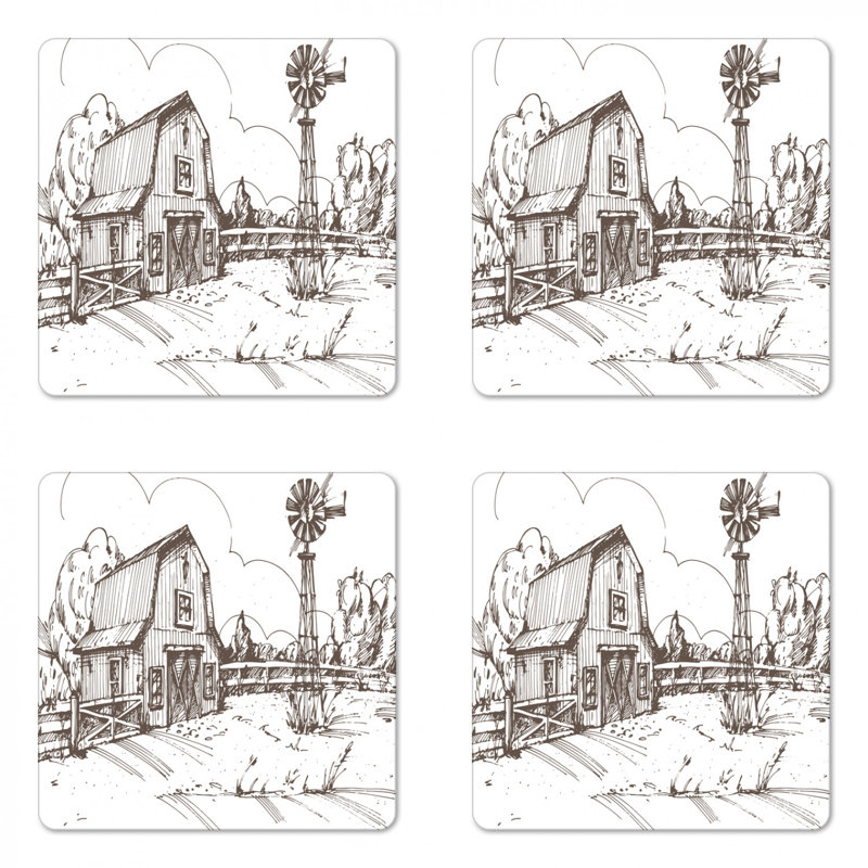 Square 4 Piece Coaster Set