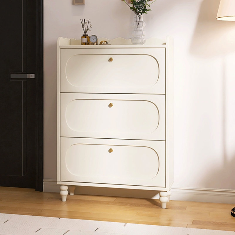Beige Solid wood Shoe Storage