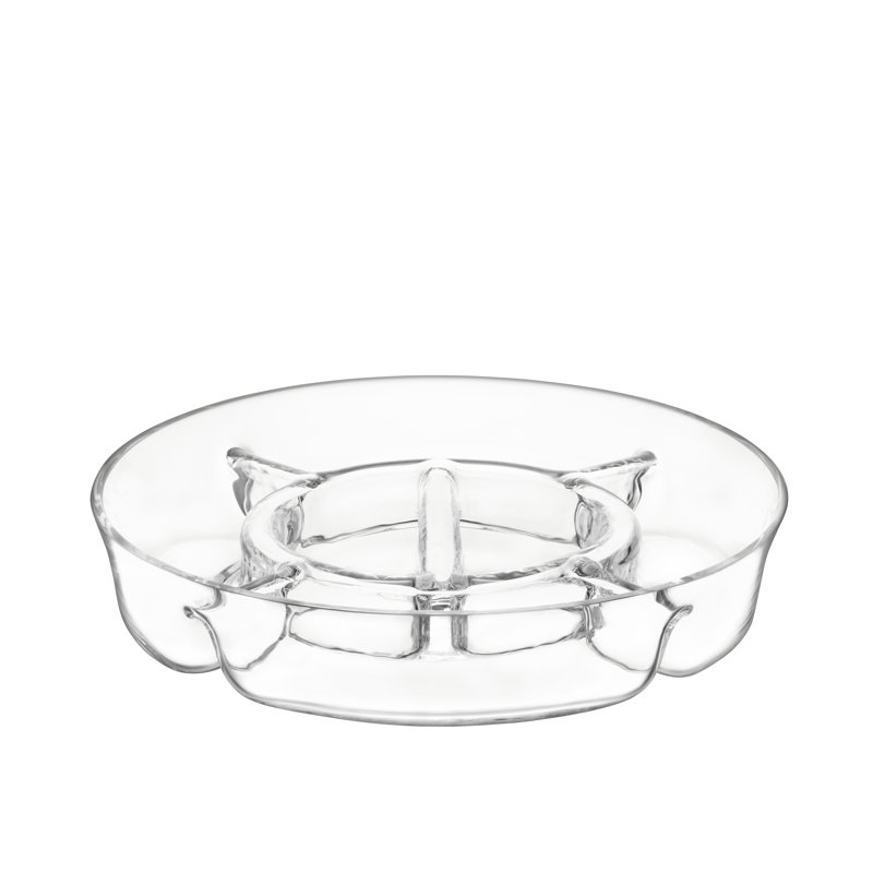 LSA International Serve Glass Divided Serving Dish