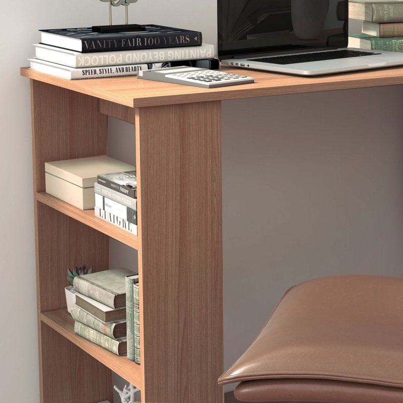 Spacious Writing Table Workstation (Not Include Stools), Teak