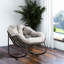 Chaise berçante de véranda beige avec cadre pour espaces extérieurs -