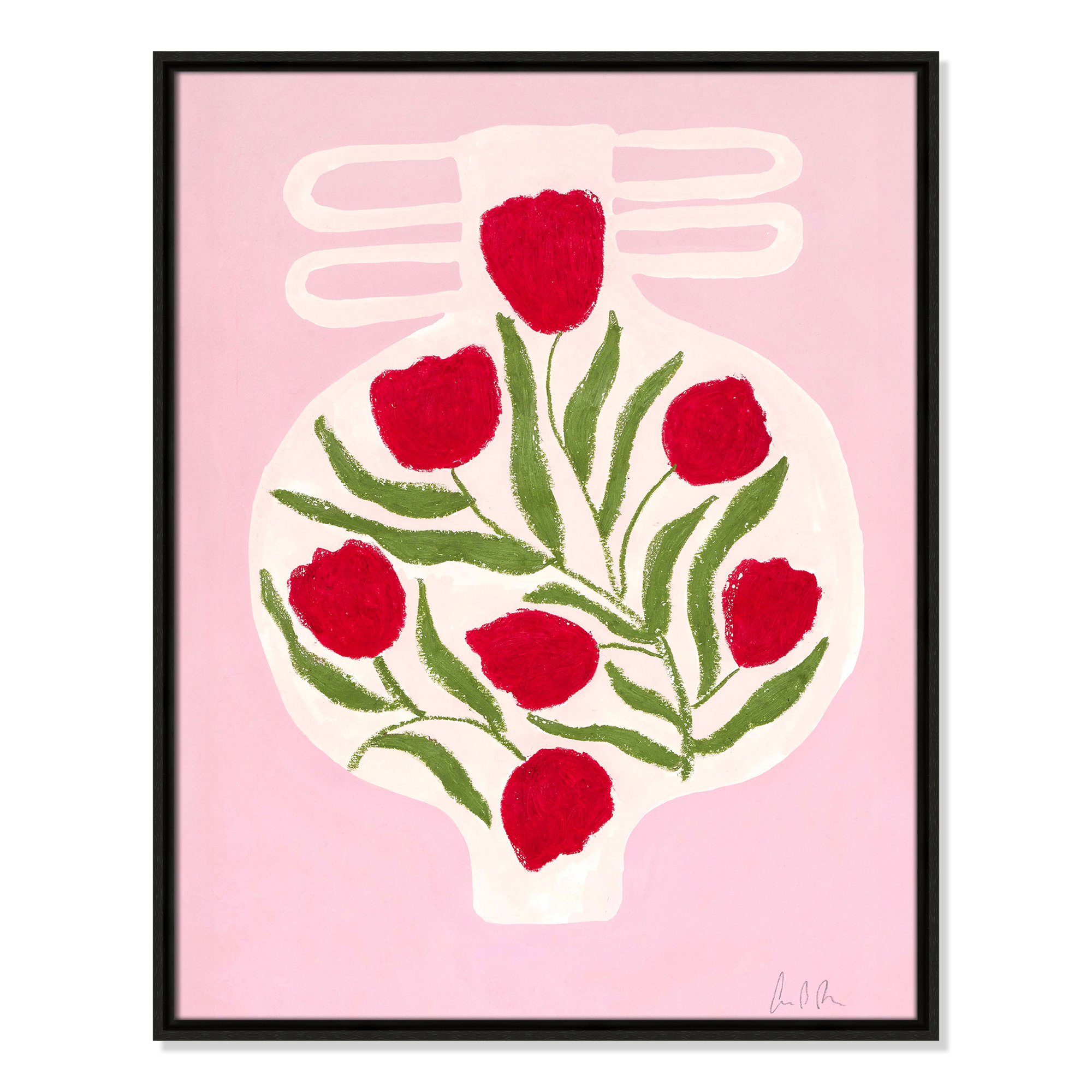 Vase No. 02 Print by Camilla Bergqvist, 29.5" H x 23.5" W, Espresso