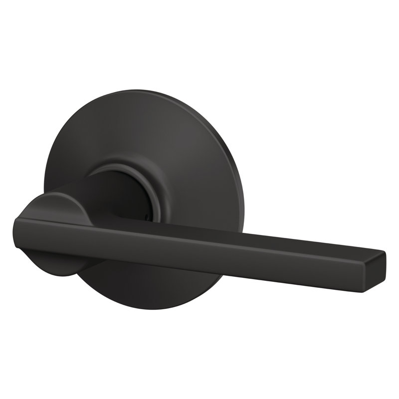 Latitude Lever Hall and Closet Lock, Matte Black