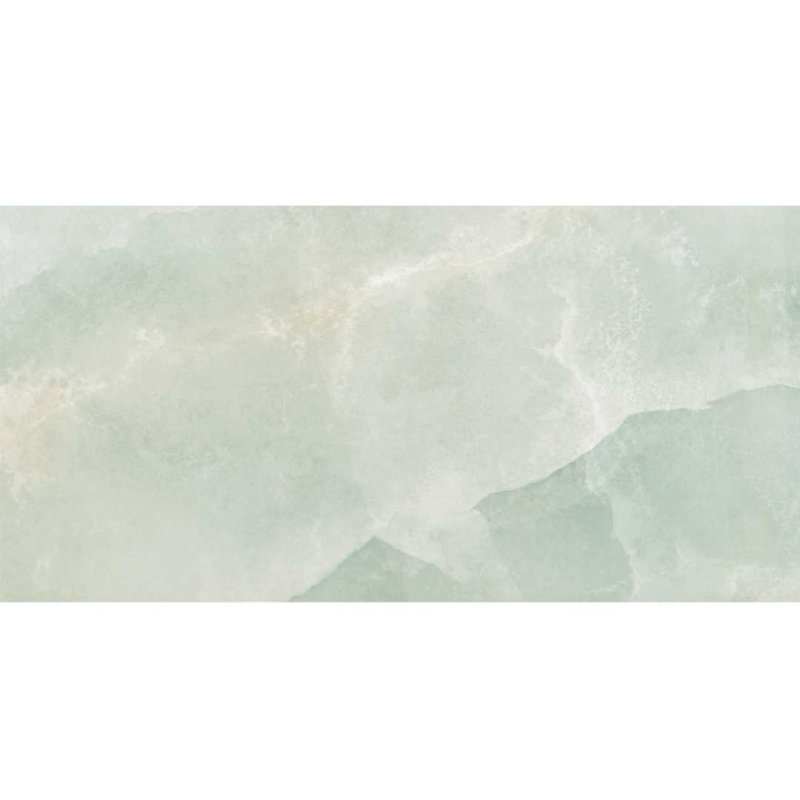 Geo Lush 24" x 48" Porcelain Floor and Wall Tile, Polished Jade