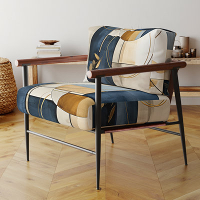 Crissom - Fauteuil rembourré d'appoint abstrait