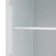 Armoire de rangement pour salle de bain de 63 po de hauteur avec portes en verre, deux tiroirs et tablettes réglables, panneau de fibres à densité moyenne, peint - parfait pour exposer vos articles préférés-664174344
