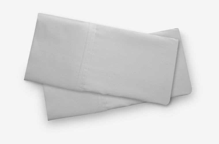 Bedgear Hyper-Cotton Pillowcase Set - 2 Piece- Quick Dry Technology - Breathable, King Pillowcase, Light Gray