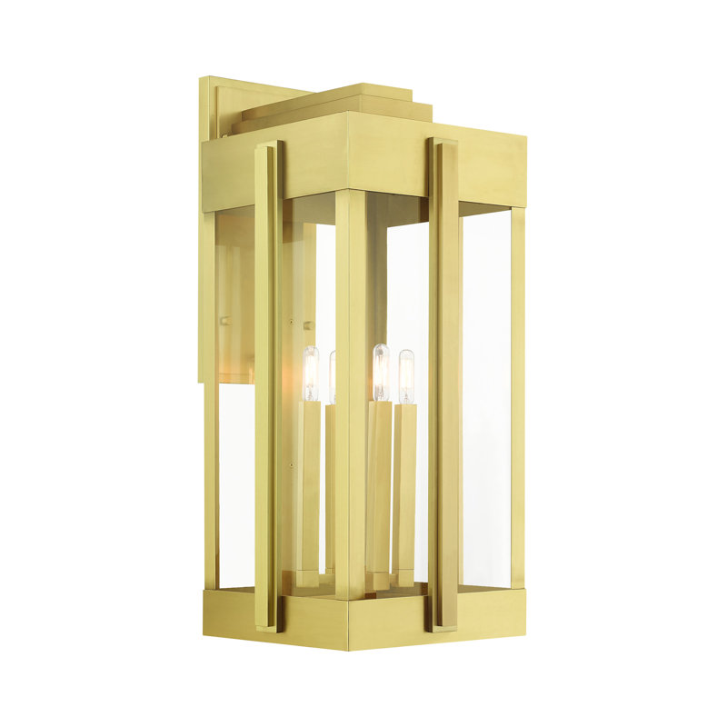 Ikeisha Solid Brass Wall Light, Natural Brass