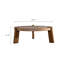 Table basse ronde en bois pour le salon, table basse rustique naturelle pour appartement, assemblage facile