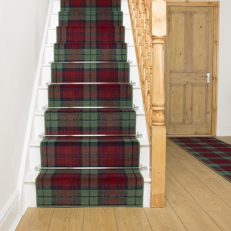 Stair Runner Abrams Plaid Indoor Area Rug, Runner 660cm x 70cm