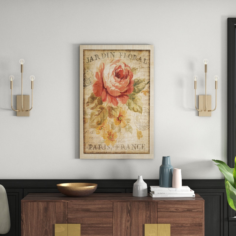 Parisian Flowers by Danhui Nai - Wrapped Canvas Print, 66.04 cm H x 45.72 cm W x 1.91 cm D