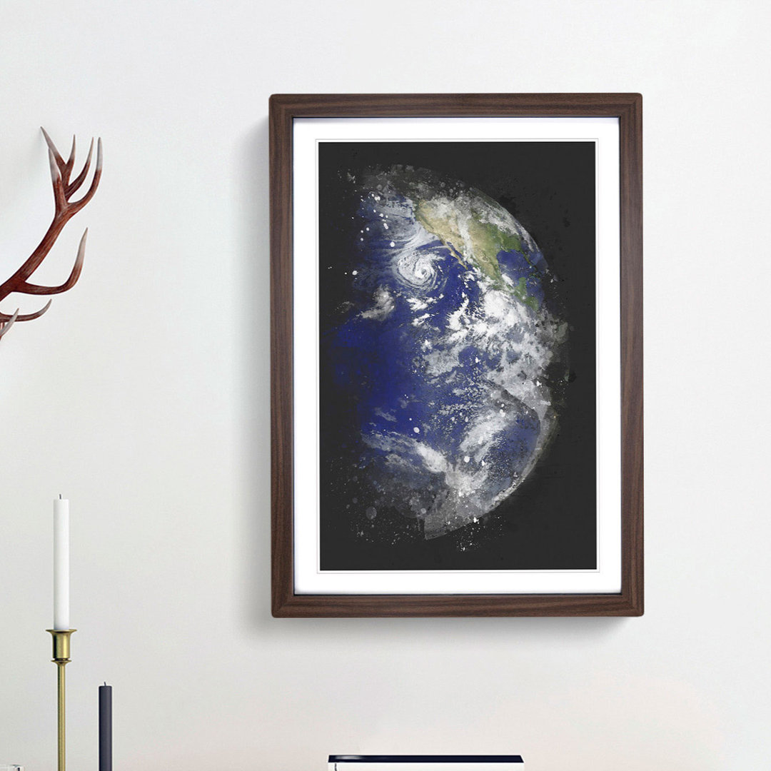 Eastern Pacific Ocean of Earth - Framed Print