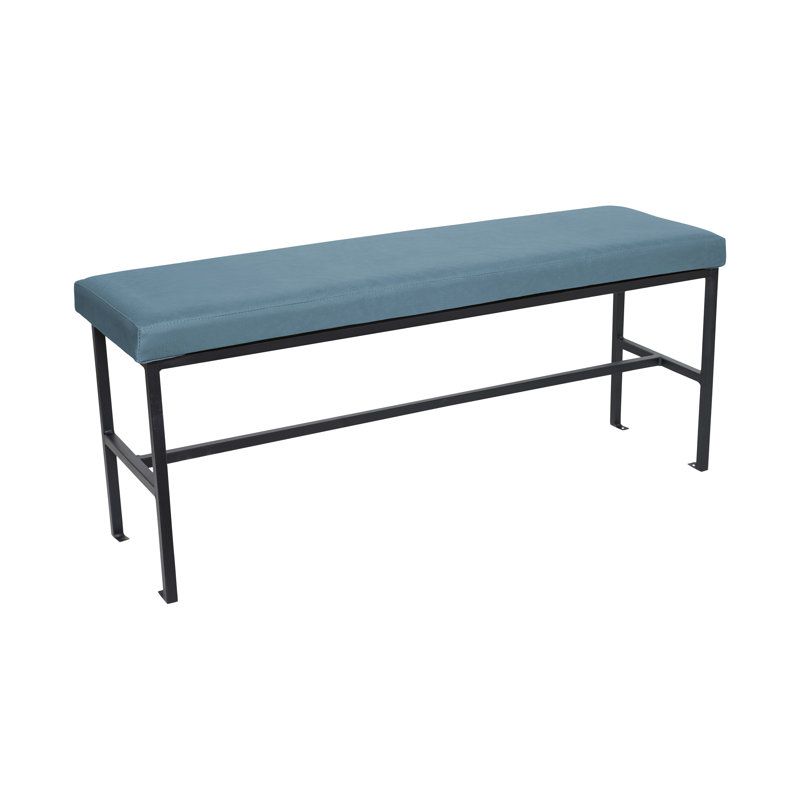 Meghan Restaurant Quality Bench with Grade 4 Vinyl Upholstery, Steel Blue