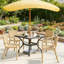 Table de jardin, table de salle à manger d'extérieur carrée (table seulement)