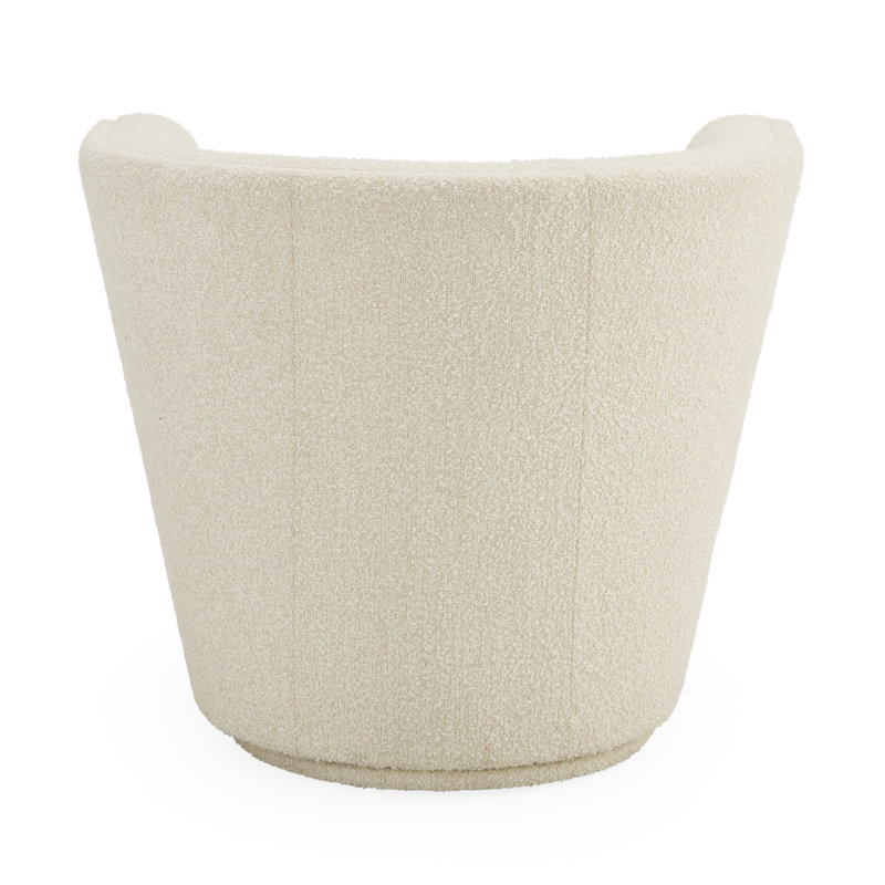 Maxime Swivel Club Chair, Olympus Oatmeal Boucle