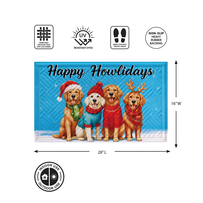 Tapis gaufré Happy Howlidays