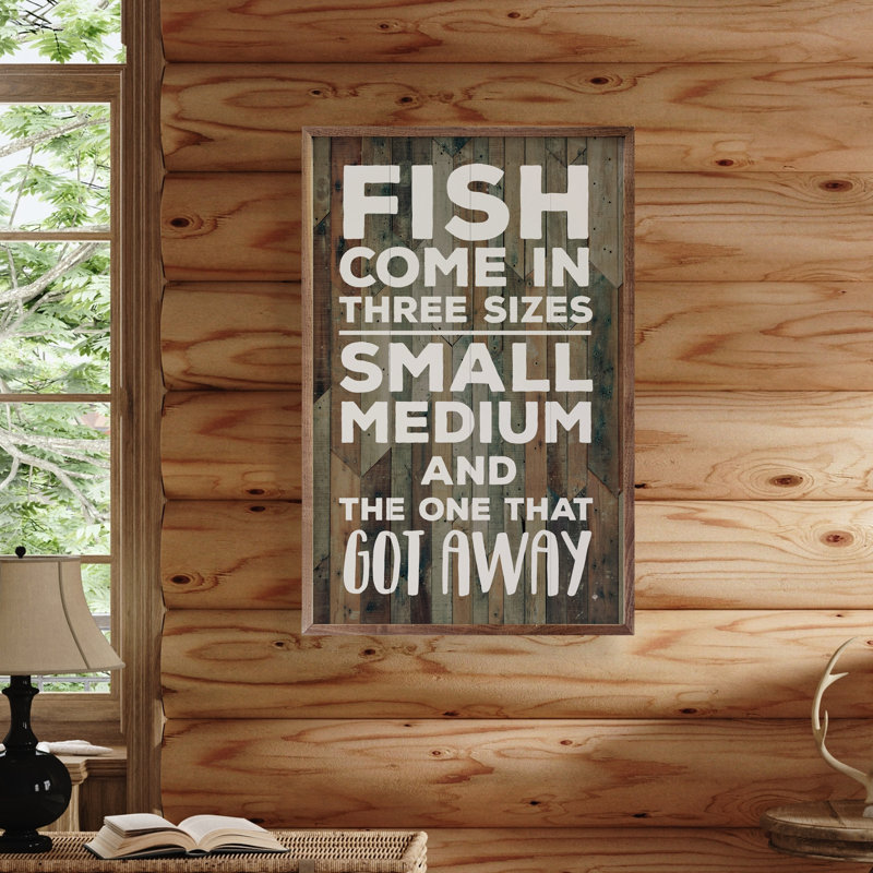 Fish Come in Three Sizes Brown, 24" H x 16" W