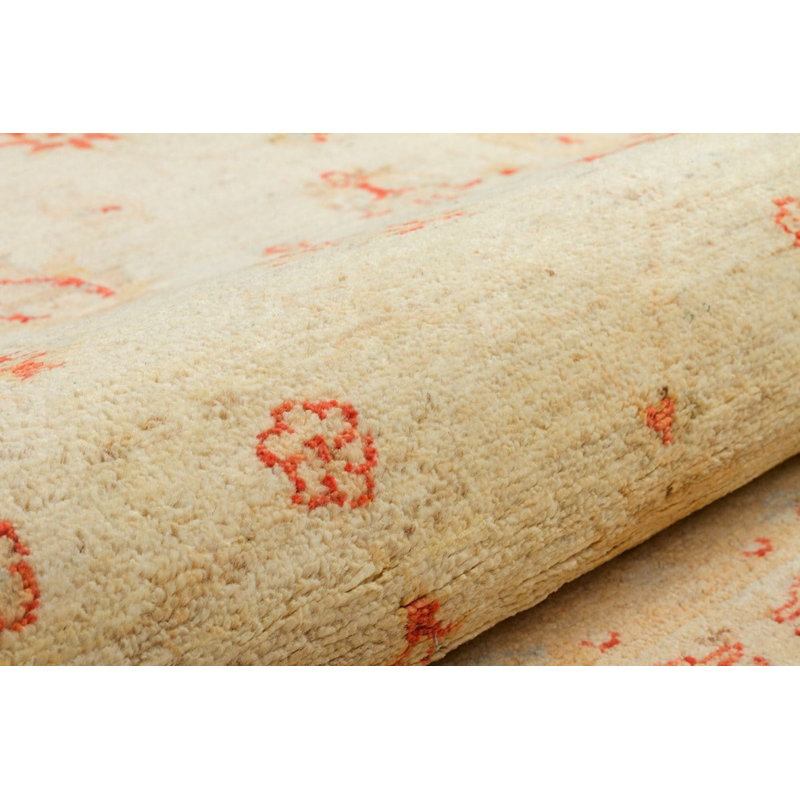 Tapis de couloir beige tissé à la main Jylène