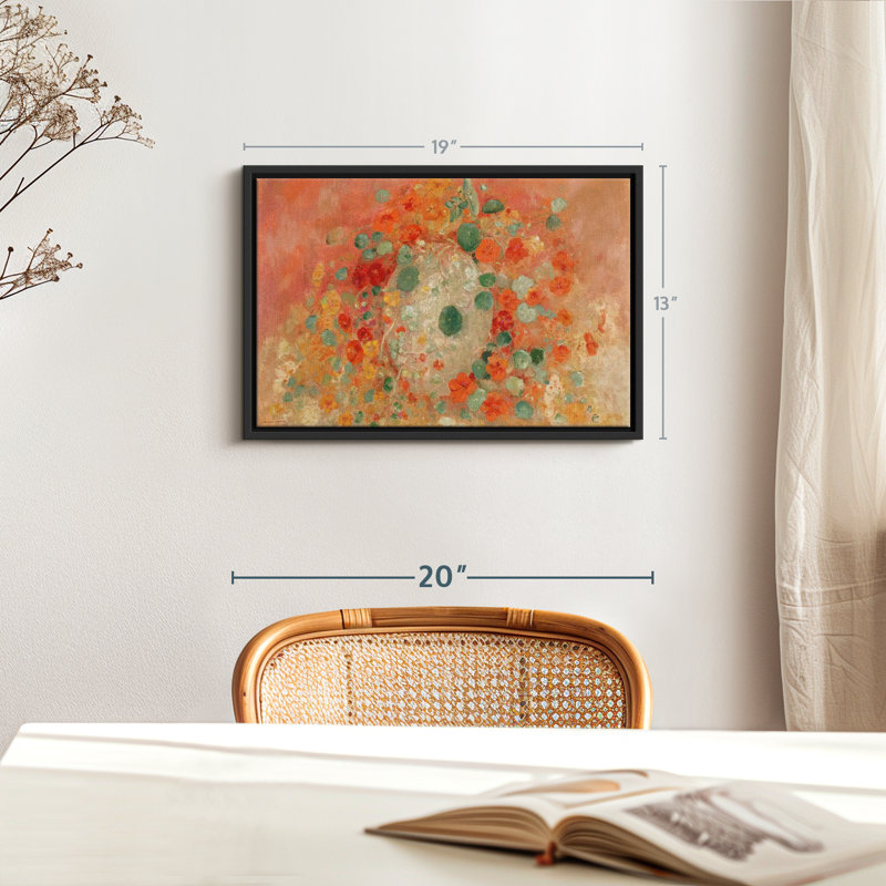 " Nasturtiums 1905 Canvas Print ", 13" H x 19" W