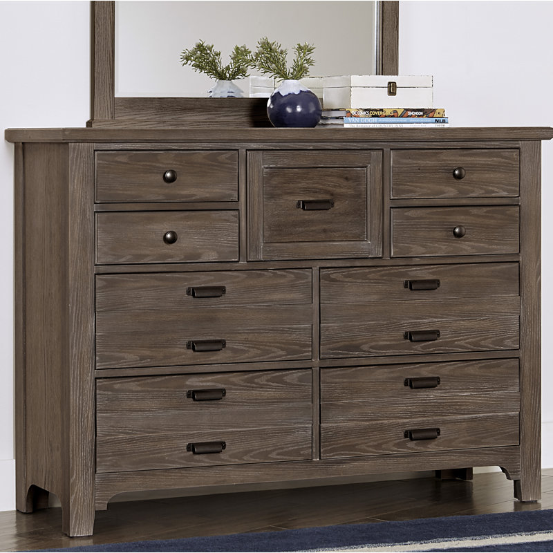 Commode double 9 tiroirs avec miroir Erving, Folkstone