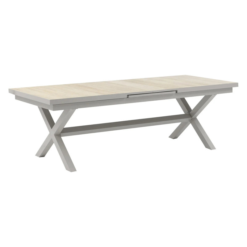 Vienna Rectangular Extendable Outdoor Dining Table , 303.5cm W 100cm D, Dawn Grey